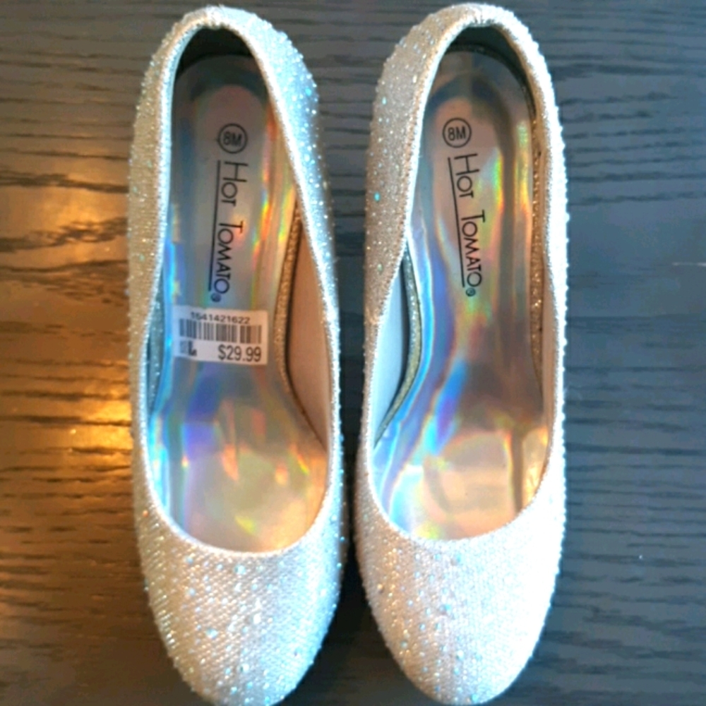 Silver Rhinestone Heels - Picture 10 of 11